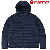 Marmot 土撥鼠 1000FP Denver 男款 連帽白鵝絨外套/保暖羽絨外套/羽毛衣/羽絨衣/輕羽絨 TSAMD010 J045 藏青