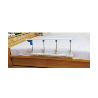 【海夫健康生活館】新型 不鏽鋼材質 床邊 安全護欄 起身扶手 附固定支架