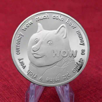 1Oz Micro Gold/Silver/Copper Dogecoin Commemorative Coin Cute Dog Pattern Dog Year Collection Coins Virtual Currency