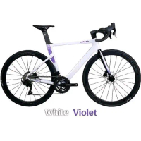 Sepeda Balap Roadbike JAVA SILURO 6 TOP UCI Aero 2x12 Speed Hidrolik - White Violet, XS - 45