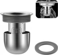 Shower Floor Drain Backflow Preventer One Way Drain Valve Sewer 304 Stainless Steel Material Anti- O