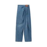 Loewe Draped Jeans in Denim Indigo Blue 38 Blue
