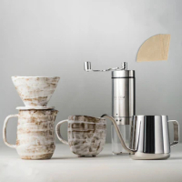 Drip Pot Coffee Box Hand Grinder Filter Cup Ceramic Luxury Modern Home Coffee Accessories Tazzine Caffe Set Kitchen Tools