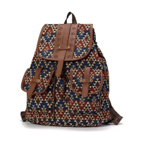 New exotic style backpack, retro, trendy, large capacity, casual student bag