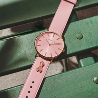 【COACH】粉紅絲帶限定款紀念女錶-36mm(CO14503976)