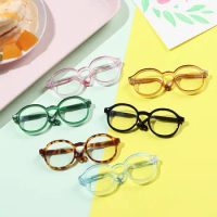 1Pcs Mini Doll Glasses For Blythe Doll Accessories Round Frame Clear Lens Eyeglasses Toys Decoration