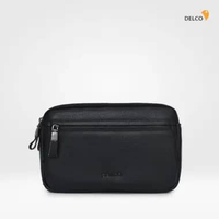 Tas Pria Delco by Elizabeth Genuine Leather Clutch 0720-0500 Black