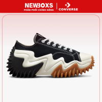 Giày Converse Run Star Motion Black Low - 172895 Nam Nữ Vải Canvas Sneaker Đế Cao Shoes Đen Cá Tính 