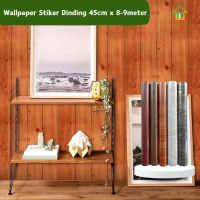 Wallpaper Stiker Dinding  Motif Kayu Jati Ukuran L 45cm x P 8-9m wallpaper dinding teras depan