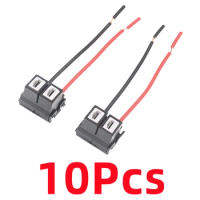 10Pcs H7 Ceramic Connector Wiring Harness Car Halogen Bulb Socket Power Adapter Plug Wires Accessories Parts