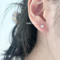 tiny heart earrings S925  ต่างหูหัวใจคริสตัล เงินแท้ S925 คําแนะนําผลิตภัณฑ์ใหม่ของเดือนนี้