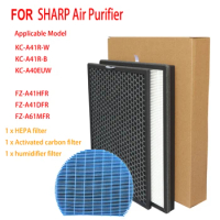 For Sharp Air Purifier KC-A41R-B Dust Collection Hepa Filter+Actived Carbon Filter +Water Humidification Filter