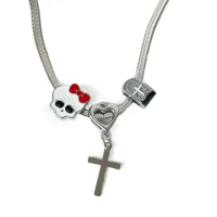 สร้อยคอหัวใจไขว้หัวกะโหลก, การออกแบบดาวและการออกแบบกระดูกไหปลาร้า, สร้อยคอจี้กะโหลก DIY, สำหรับผู้หญ