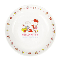 小禮堂 Hello Kitty 陶瓷深盤 8吋 500ml (紅白電話款)