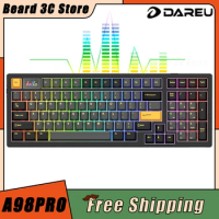Dareu A98PRO Mechanical Keyboard Smart Screen Three Mode Hot Swap RGB 98% Layout Wireless Gaming Keyboard Gasket Pc Gamer Office