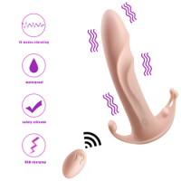 Butterfly Dildo Vibrator Remote Control G Spot Clit Stimulate Panties Wearable 10 Speeds Vibrating Female Sex Toy for Women