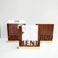 stand menu / tempat menu / nomor meja cafe resto