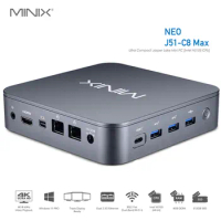Minix J51-C8 Mini Pc Intel N5105 8G DDR4 256G 512G SSD Windows11 Pro Wifi6 BT5.2 For Gaming Office Home Desktop Computer