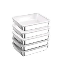 M ONE-C1184 Food Box Stainless Steel Multifungsi Tempat Wadah Makanan dengan Tutup Plastik / Kotak K