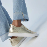 【ALDO】EASYIN-時尚簡約編織設計小白鞋-女鞋(金色)