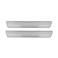 Exterior Sill Strip Scuff Plate Sticker Silver for Toyota Sienta