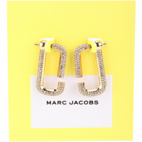MARC JACOBS J Marc 雙J鑲鑽飾穿針式耳環(金色)