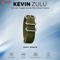 KEVIN ZULU Tali Strap Jam Tangan Casio G Shock GA 2000 Series 24mm Silver Chrome Metal Buckle