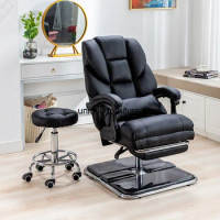 Barber Shop Luxury Salon Chair Leather Retro Portable Foldable Salon Chair Barber Equipment Cadeira Commercial Furniture