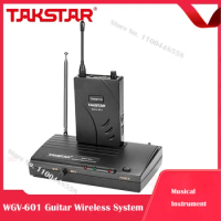 Free Shipping Takstar WGV-601 Wireless Musical Instrument Guitar Violin Bass Stage Transmitter Receiver System 60meters