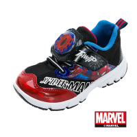 【Marvel 漫威】童鞋 蜘蛛人 輕量電燈運動鞋/透氣 好穿脫 MIT正版 黑紅(MNKX35250)