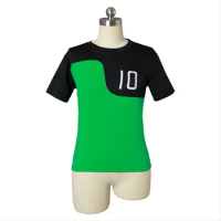 Ben T Shirt 10 Costume Reboot Green Tee T-Shirt Summer Green Alien Force Ultimate Omnitrix Shirt Ben10: Race Again Cosplay