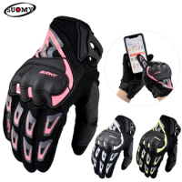 Suomy Motorcycle Gloves Motorbike Gloves Touch Screen Breathable Guantes Moto Gloves Racing Summer Spring Men Women Luva Moto DH