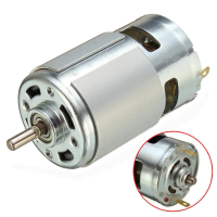 Mô tơ 775 DC 12V–36V, tốc độ 3500–9000 RPM, vòng bi lăn, mô men lớn, công suất cao, độ ồn thấp