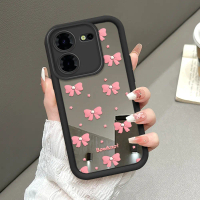 Bowknot Pink Casing HP Cocok Untuk Tecno Pova 5 Pro 5G Case Ponsel Telepon Silicone Cover Aesthetic 
