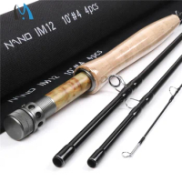 Maximumcatch Nano Nymph Fly Fishing Rod IM12 Graphite Carbon Fiber Fast Action With Hard Tube 10FT #3 #4