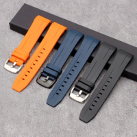 Suitable For Tissot Seastar T120.417 Watch Strap Orange Blue 22MM Sports Diving Watch band Rubber Silicone Waterproof Bracelets