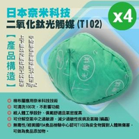 【家居543】光觸媒機能口罩 X4入組(日本奈米科技 立體剪裁非醫療級口罩 抗菌除臭)