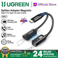 UGREEN Converter Splitter iPhone 15 Type C to Jack 3.5mm DAC Open Mic 25837 Magnetic