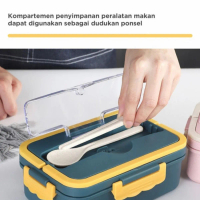 KOTAK MAKAN LUNCH BOX JERAMI GANDUNG SET