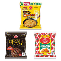韓國不倒翁單包麵系列(金炸醬拉麵/番茄風味義大利麵/起司炒麵)(120-150g/包)【愛買】