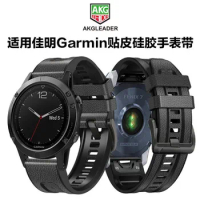 AKGLEADER 22 26mm Quickfit Smart Watch Straps For Garmin Fenix 7 7X 6 6X Pro 5X 5 Plus 3HR 935 945 Genuine Leather Band Silicone