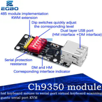 Ch9350 module hid keyboard mouse to serial port virtual keyboard scanning gun to serial port KVM