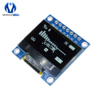 0.96" White 0.96 Inch OLED Module 128X64 OLED LCD LED Display Module For Arduino IIC I2C Communicate DC 3V-5V SPI Serial Module