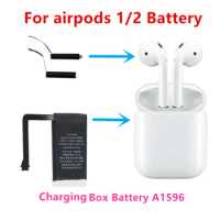 Battery For airpods 1st 2nd A1604 A1523 A1722 A2032 A2031 air pods 1 air pods 2 A1596 replaceable Battery GOKY93mWhA1604
