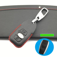 2018 Special offer genuine leather car cover case style key chain ring For Subaru BRZ XV Forester Legacy Outback car keys shell