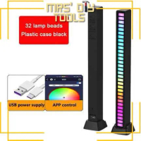 FUNY Lampu LED RGB Bar Strip Sound Rhythm Light - L022 [Hitam]