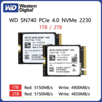 Western Digital WD SSD SN740 1TB 2TB NVMe PCIe 4.0X4 Read 5150MB/s 2230 M.2 for Rog Ally Steam Deck Laptop Tablet GPD Surface