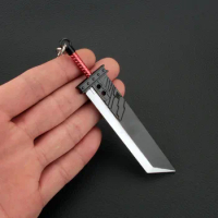 Final Fantasy 7 Remake Sword Keychain 12cm Cloud Strife the Buster Sword Zack Fair Model Metal Pendant Key Ring Anime Jewelry