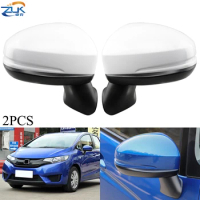 ZUK Pair For HONDA Fit Jazz GK5 2015-2020 Exterior Rearview Mirror Assy Side Mirror Assembly 3-PINS Without Turn Signal Lamp