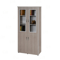 【艾蜜莉的家】2.7尺塑鋼書櫃 置物櫃 收納櫃(楓木色)